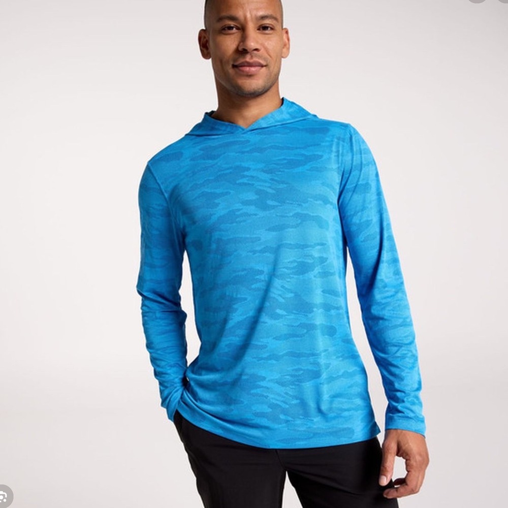 DSG Jacquard Movement Hoodie Mens Small Shining Blue New With Tags